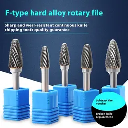 Alloy Rotary File Tungsten Steel Grinding Engraving Milling Cutter F-shaped