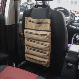 Car Tool Storage Bag Canvas Car Seat Storage Large Capacity