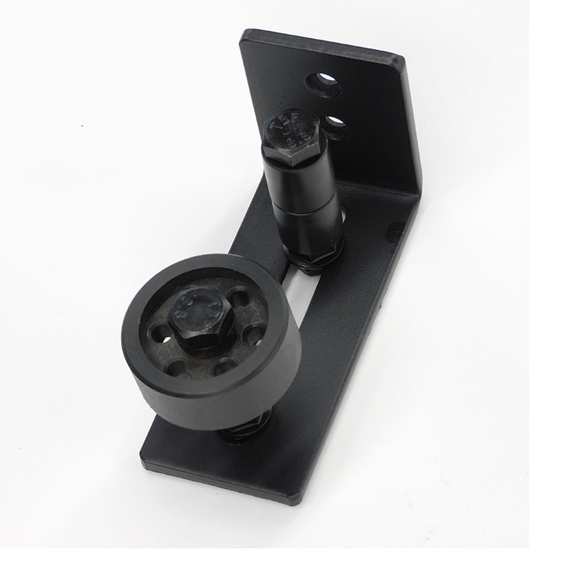 Barn Door Carbon Steel Black Stopper Guide Wheel Hanging Rail Nylon Locator