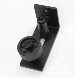 Barn Door Carbon Steel Black Stopper Guide Wheel Hanging Rail Nylon Locator