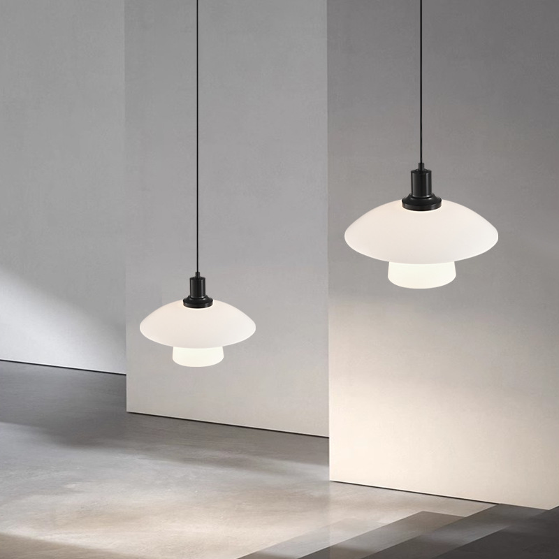Italian Minimalist Glass Bedside Small Droplight