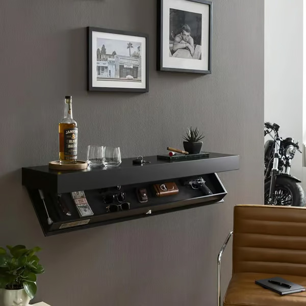 New Modern Simple Wall Hanging Wine Cabinet Shelf