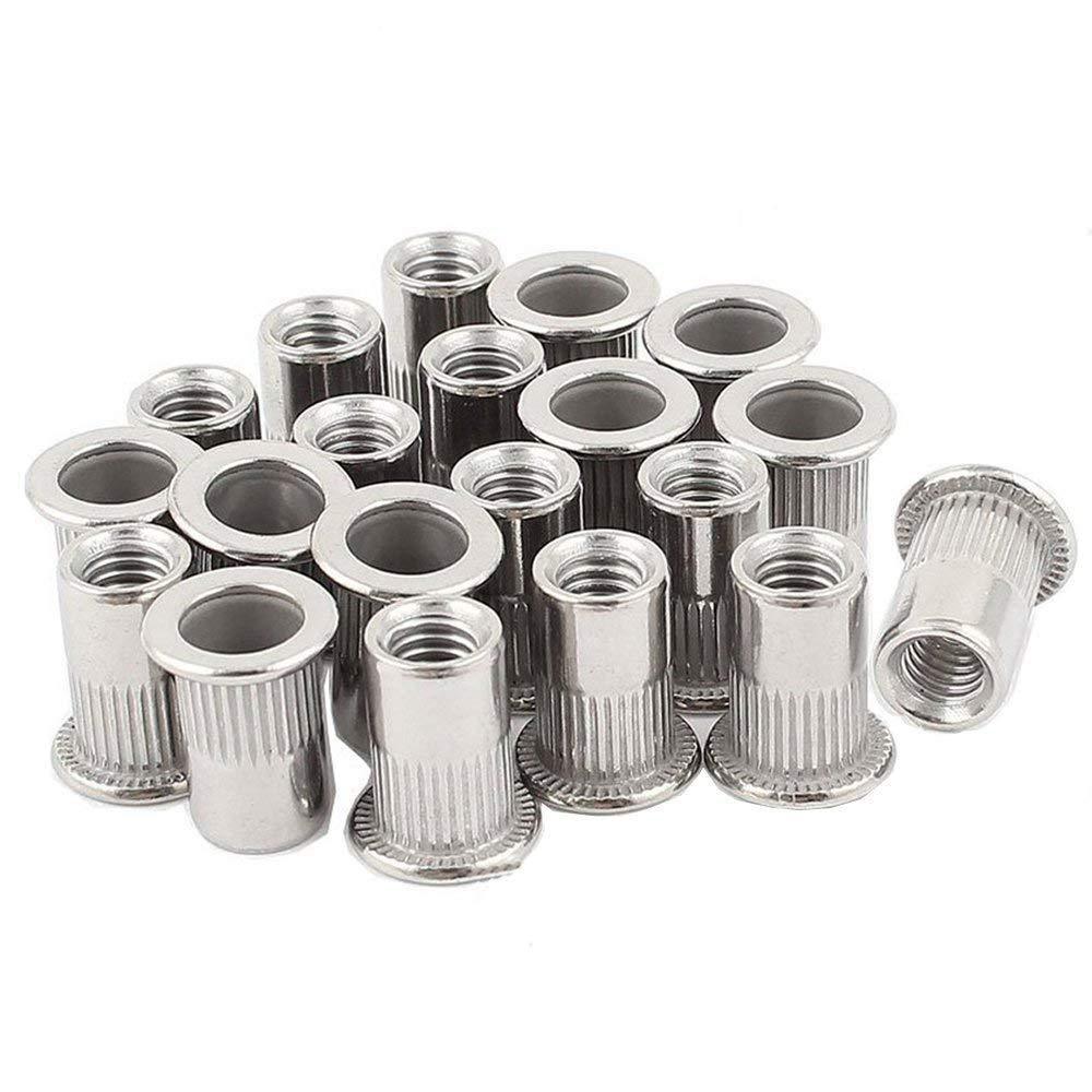 304 Stainless Steel Flat Head Threaded Rivet Pull Rivet Nut Kit