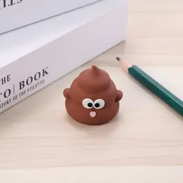 Cute Poop Pencil Sharpener For Pupils Mini Cartoon PVC Soft Glue Pencil Sharpener