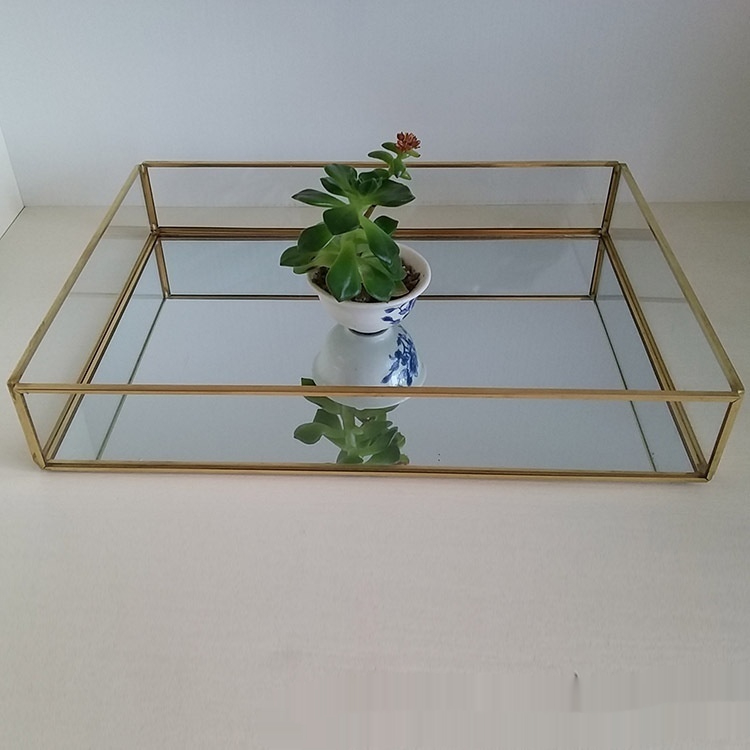 Rectangular Pastry Fruit Plate Glass Furnishing Article Storage Box