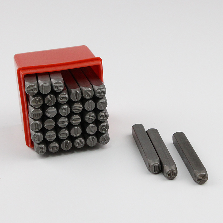 36PCS Numbers And Letters Suit Steel Word Code Digital Steel Seal