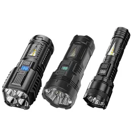 Outdoor Strong Light Super Bright Long-range Multi-gear Dimming Long-lasting Endurance Type-C Rechargeable Flashlight