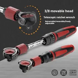 Multifunctional Retractable Movable Head Ratchet Socket Wrench