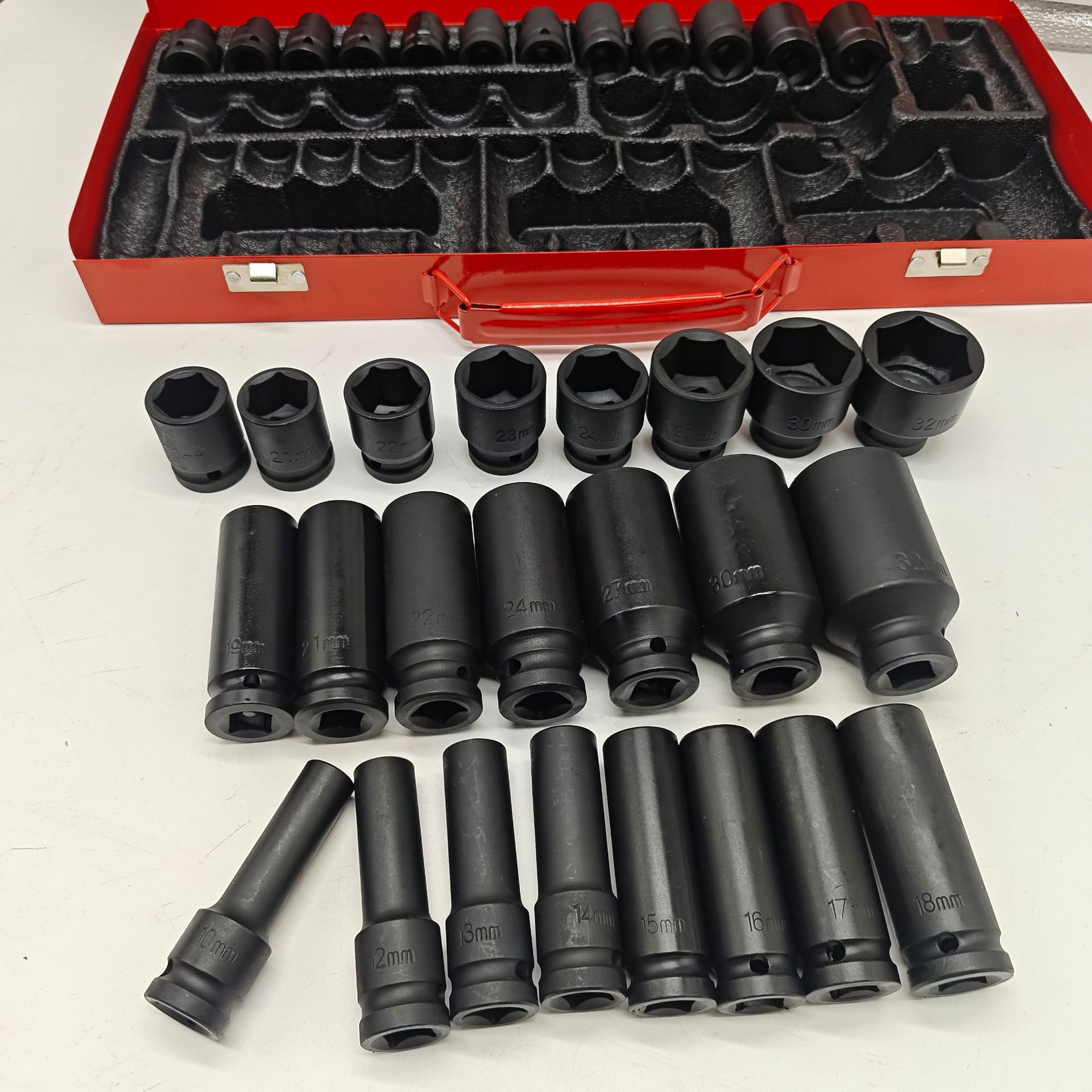35 Pieces Small Wind Gun Socket Heavy Thickening Lengthening Wrench Tool Suit