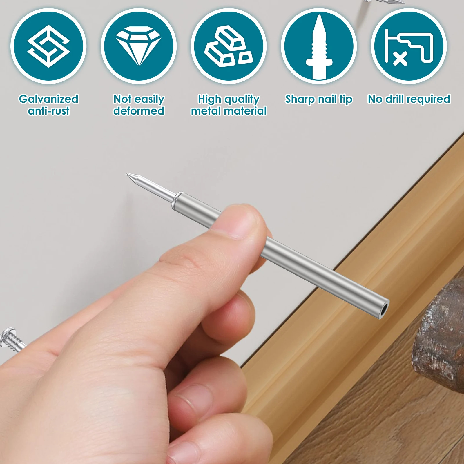 Household Portable Punch-free Double-headed Screwless