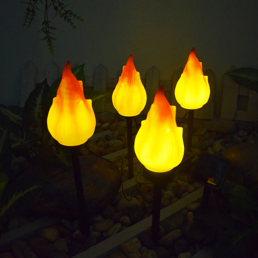 New Solar Simulation Flame Lamp Courtyard Decoration