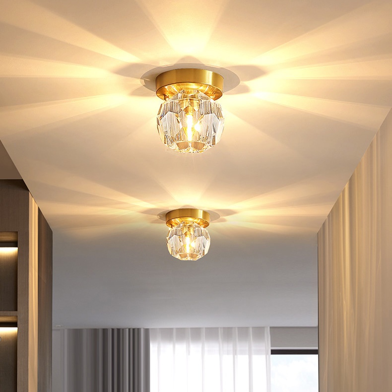 Crystal Aisle Ceiling Lamp Simple Lamps