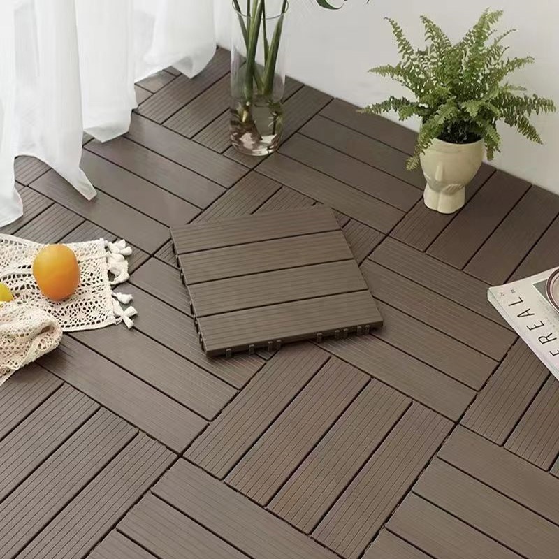 Outdoor Floor Waterproof Anti-corrosion Splicing Plastic Wood Outdoor Plastic Courtyard Balcony Terrace Self-paving