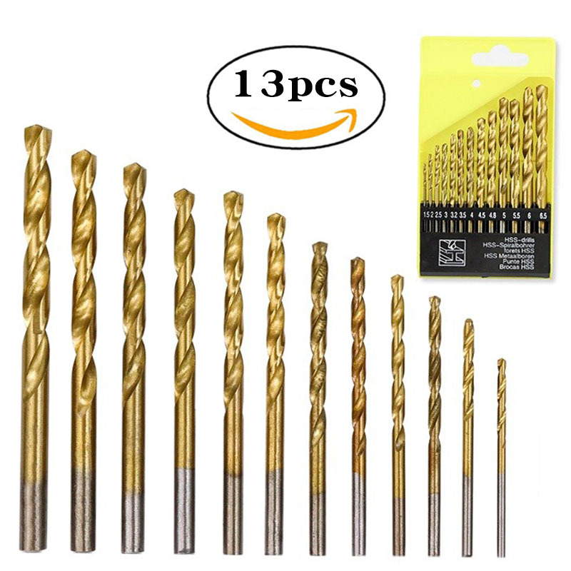 Titanium-plated Punching Tool Twist Drill Set Boxed