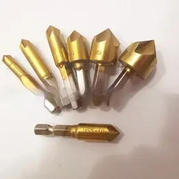 Handle Titanium-plated Drill Woodworking Hole Six-piece Set