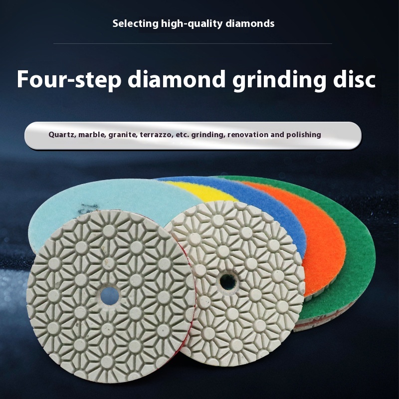 4-inch Four-step Water Miller Diamond Polishing Pads Grinding Polishing Pad