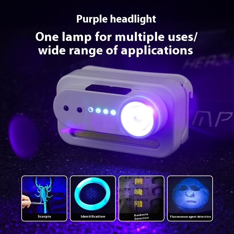 Camera Strong Light Sensor Headlight LED Rechargeable