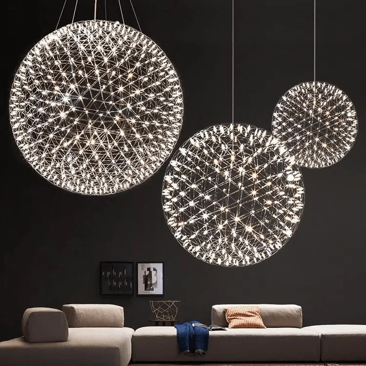 Banquet Hall Hollow Creative Led Sphere Chandelier