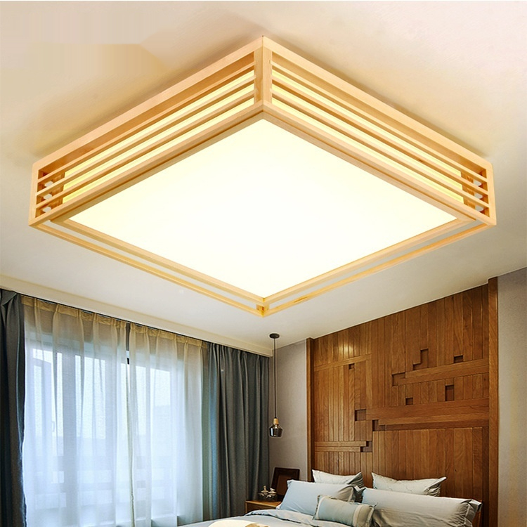 Solid Wood Lamp In The Living Room Ceiling Bedroom Light