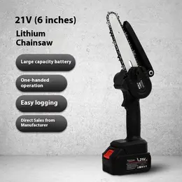 Mini One-hand 4-inch Practical Wireless Logging Aluminum Chainsaw