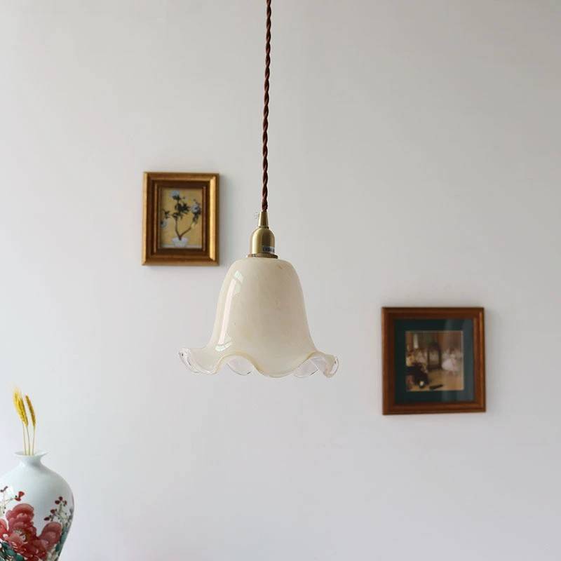 Simple Flowers Retro French Entry Lux Copper Small Droplight