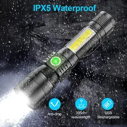 Multifunctional Magnet USB Charging Strong Light Focusing Flashlight