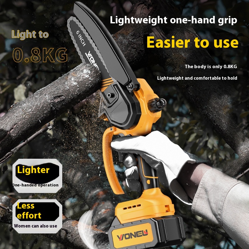 6-inch Handheld Household Small Multi-functional Garden Mini Chainsaw