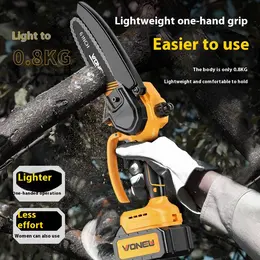 6-inch Handheld Household Small Multi-functional Garden Mini Chainsaw