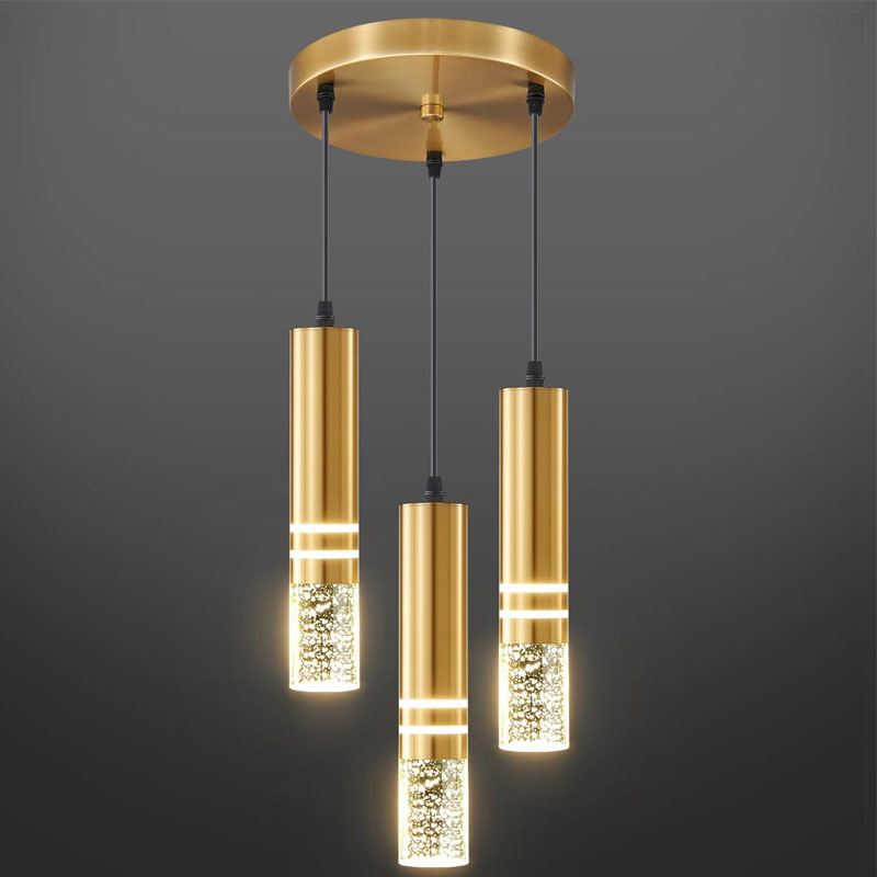 LED Straight Crystal Suitable For Dining Room Bedroom Bedside Chandelier