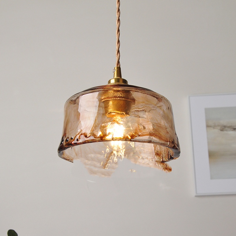 Nordic Retro Brass Glass Chandelier B Bar Restaurant