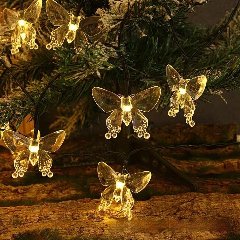 Led Solar Butterfly Dragonfly Lighting Chain Outdoor Courtyard Lawn Garden Atmosphere Romantic Decorative Light