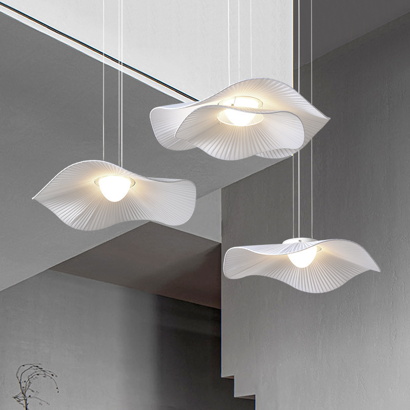 Nordic Creative Lotus Leaf Ceiling Lamp Living Room Bedroom LED Chandelier