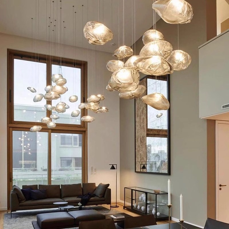 Duplex Empty Loft Staircase Restaurant Cloud Ceiling Lamp