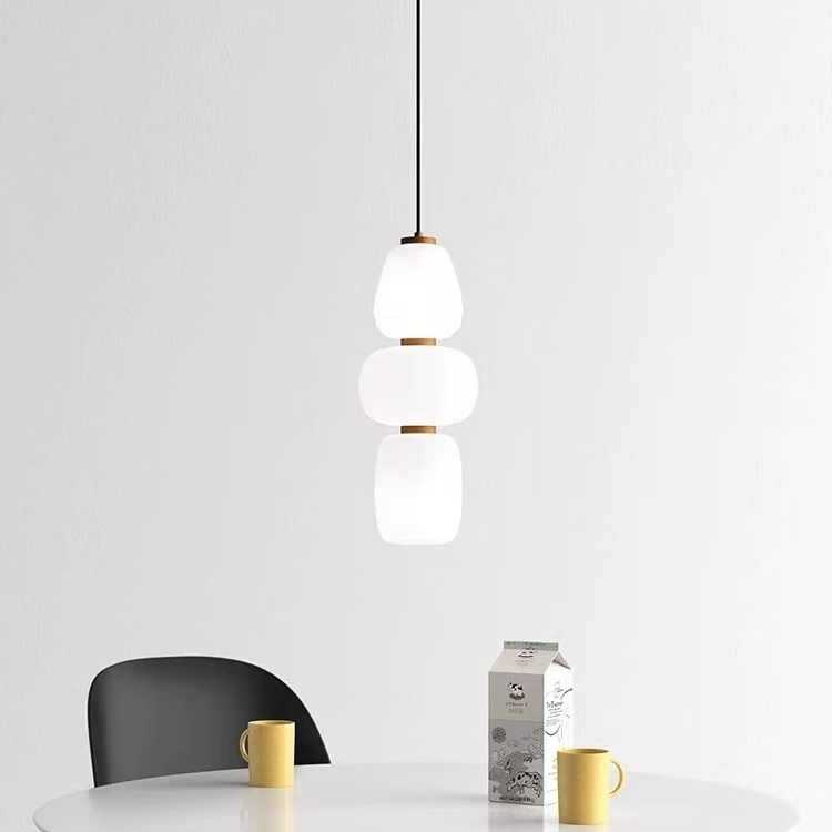 Creative Long Chandelier Modern Minimalist Glass Hotel
