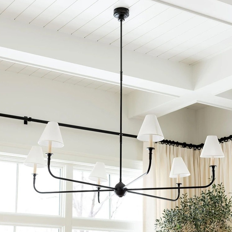 All Copper Living Room Chandelier American Simple Design