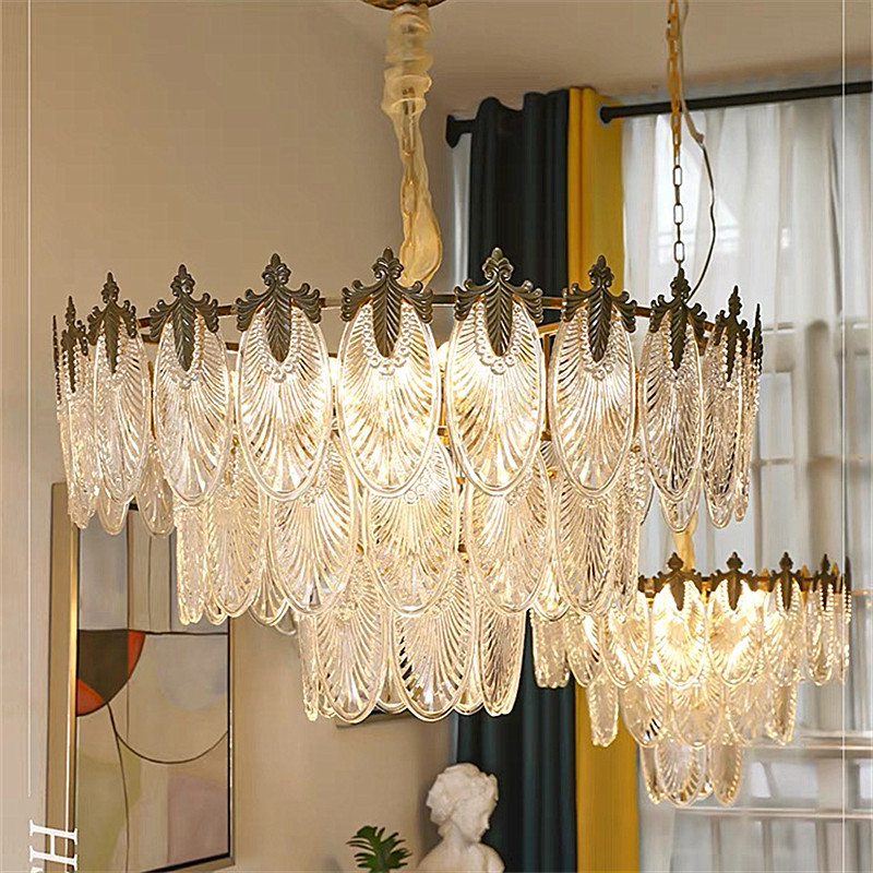 Glass Chandelier Living Room Simple Creative Bedroom Chandelier