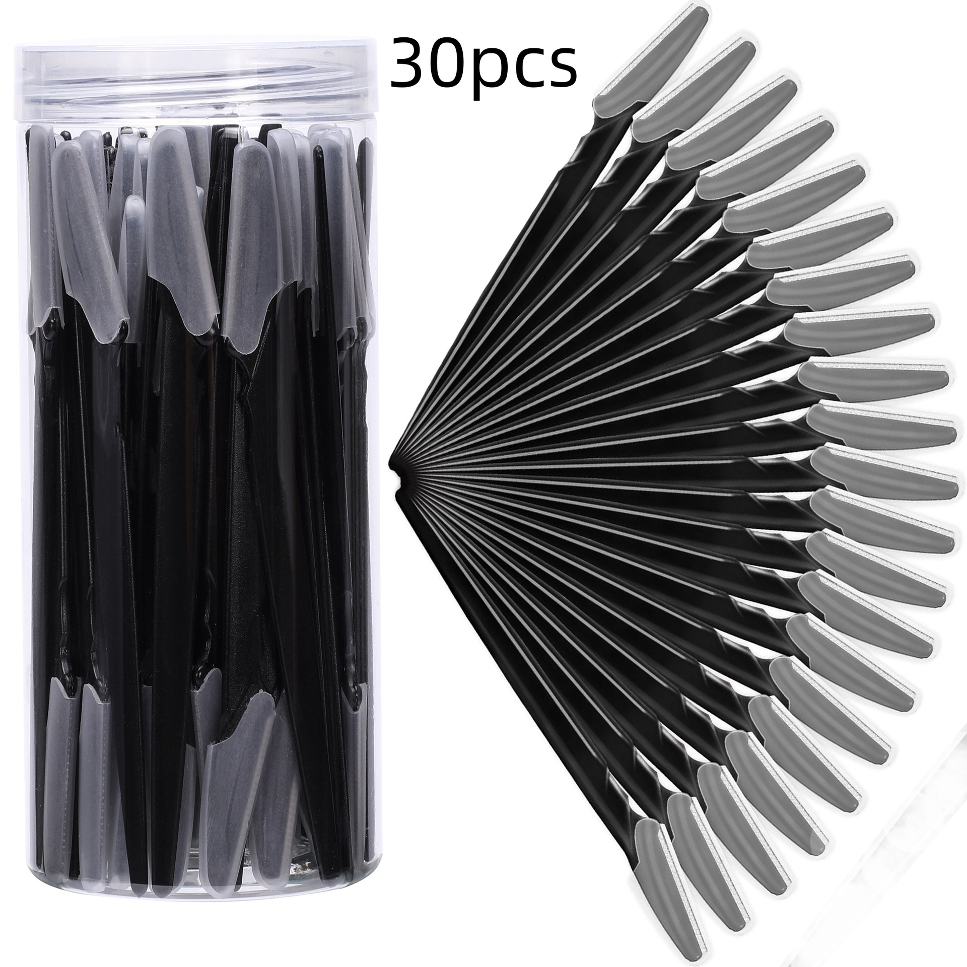 Canned With Protective Cover Black Eye-brow Knife