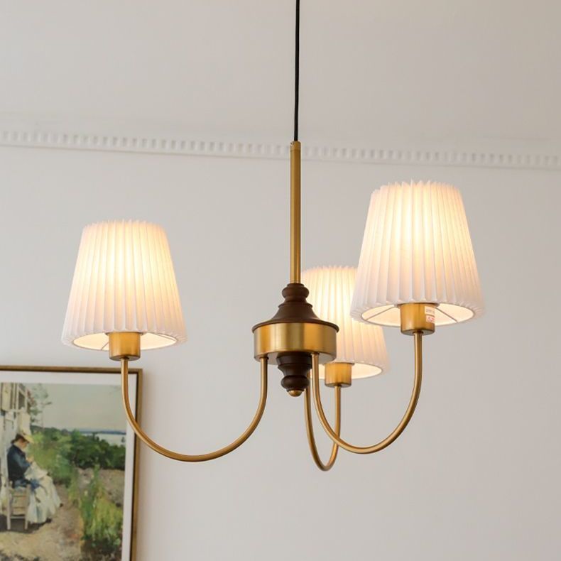 American Modern Pleated Room Bedroom Chandelier