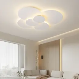 Simple Modern White Round Combination Ceiling Lamp