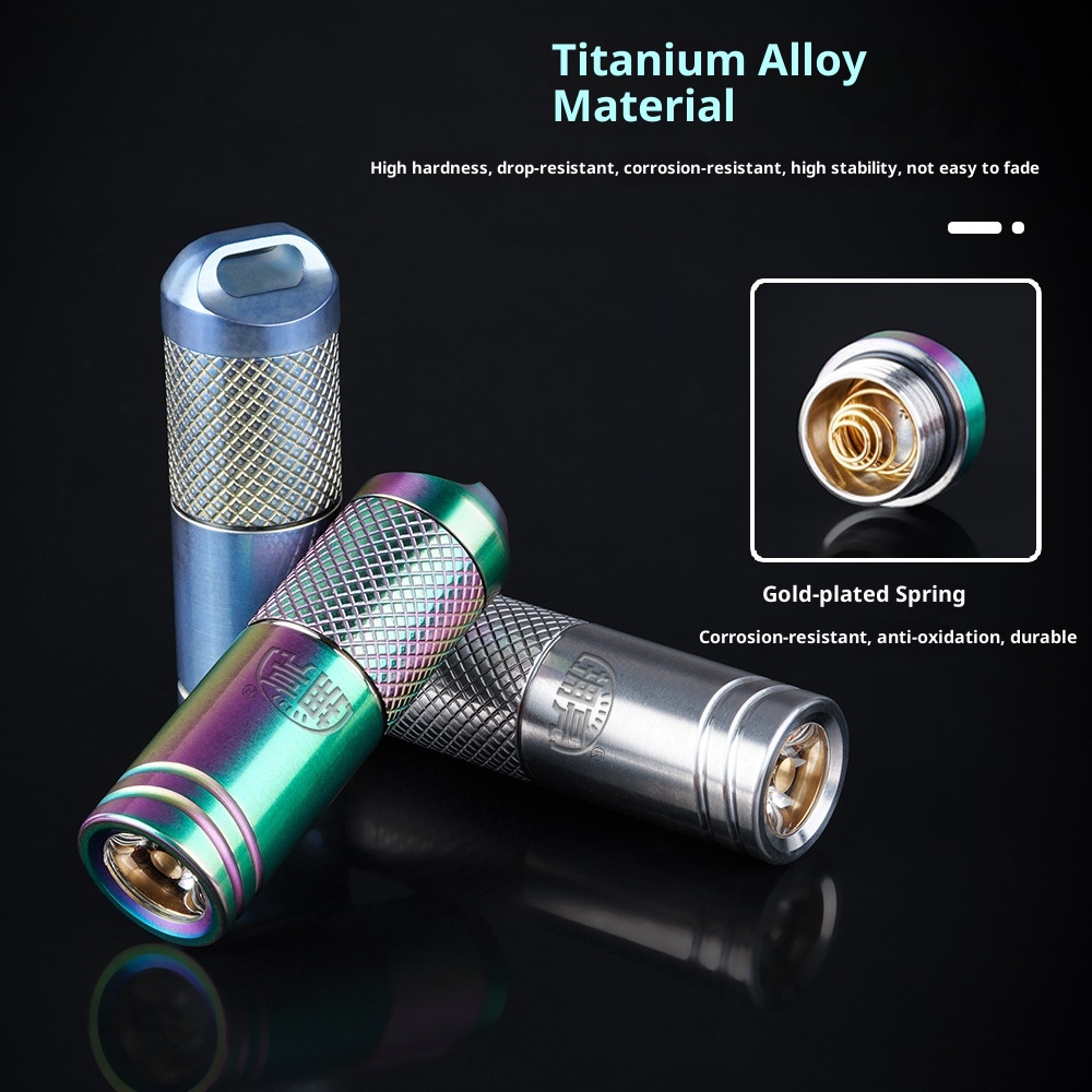 Mini Flashlight Charging Portable Titanium Alloy