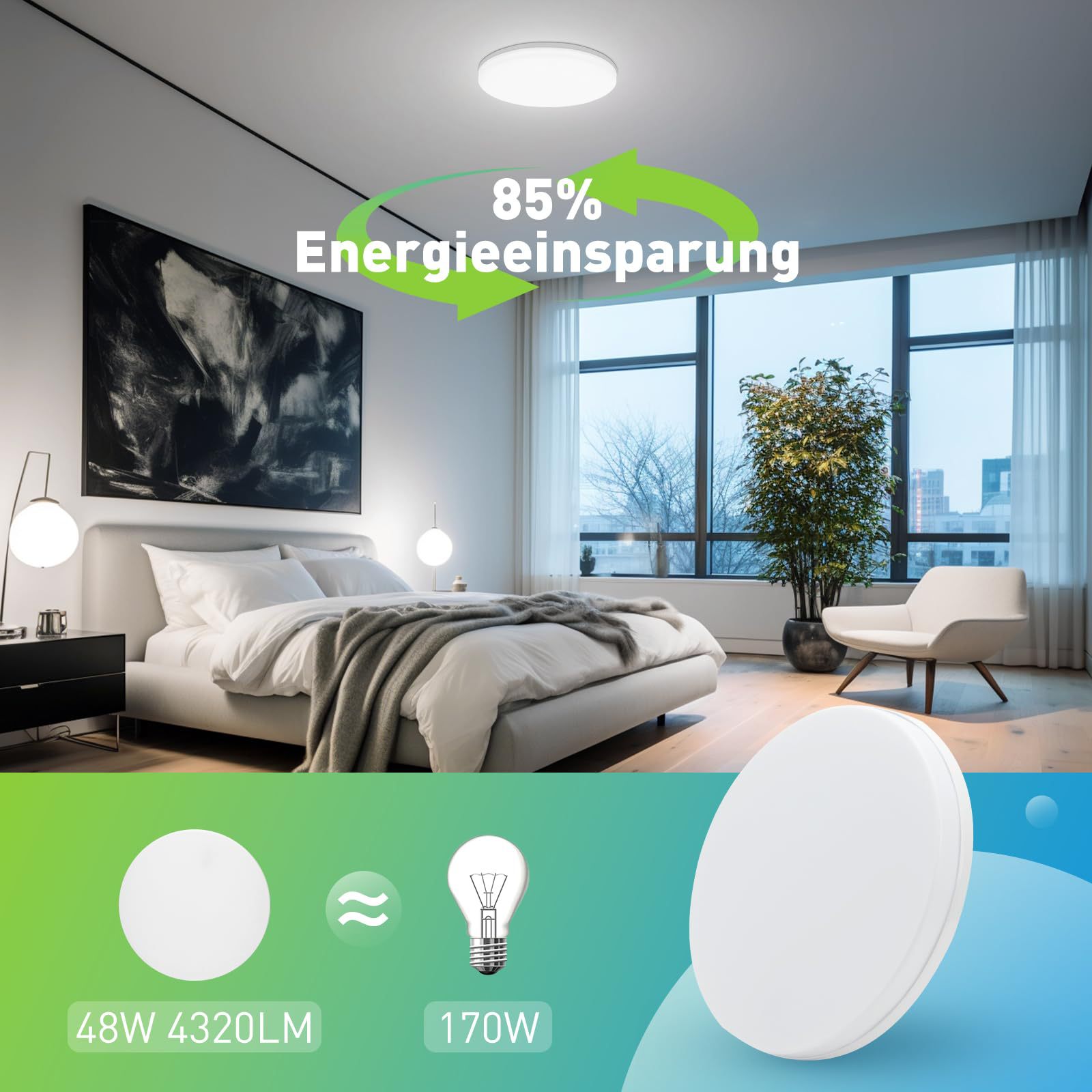 Simple Round LED Ceiling Light For Bedroom And Living Room