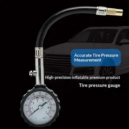 Product image of High-Precision Multifunctional Long Flexible Hose Mechanical Tire Pressure Gauge Monitor For Cars