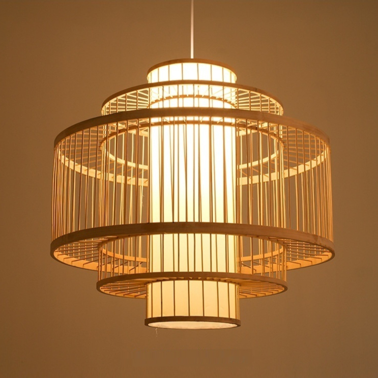 Bamboo Art Woven Lantern Japanese Style Chandelier