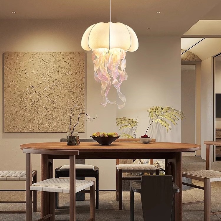 Creative Fashionable And Unique Fabric Chandelier In The Shape Of A Jellyfish