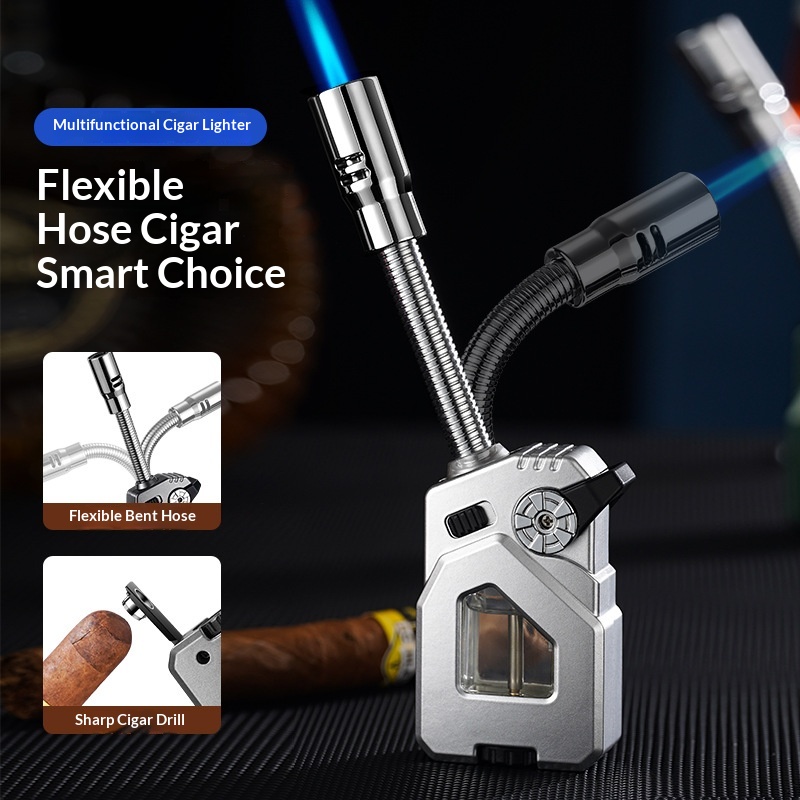 High-capacity Inflatable Lighter With A Visible Gas Chamber And Direct-flow Hose