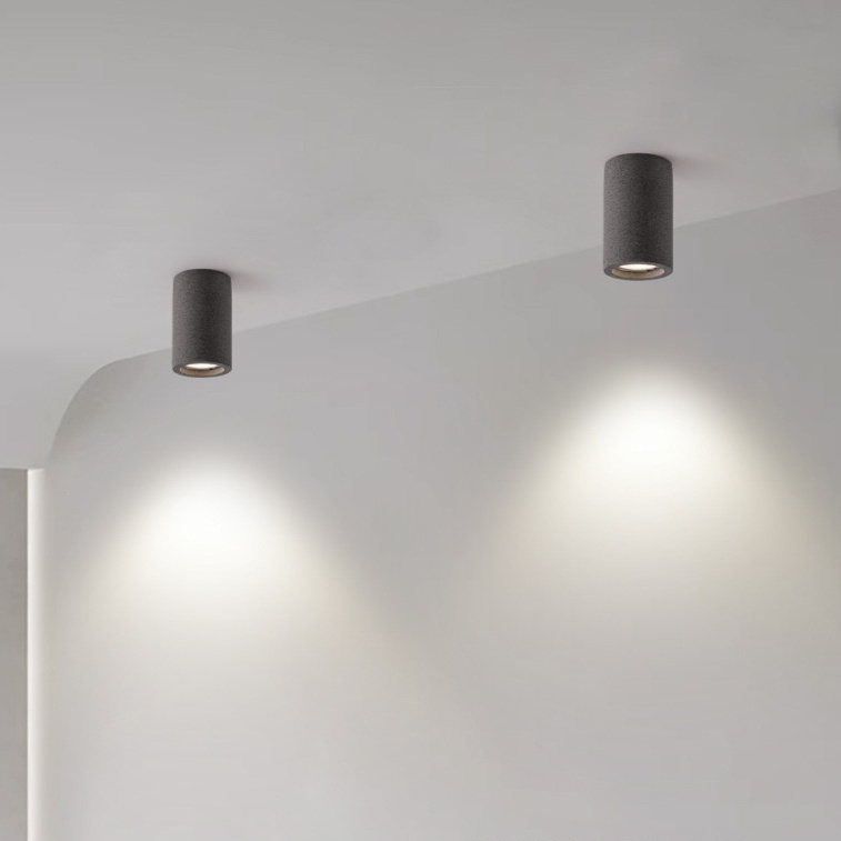 Minimalist Terrazzo Micro-Cement Industrial-Style Round Can Light