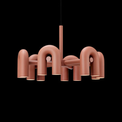 Rotatable U-shaped Pipe Chandelier For Hotel Restaurants Living Rooms And Bedrooms