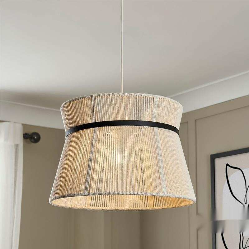 Retro Japanese Instagram-style Cotton And Hemp Rope Living Room Lamp
