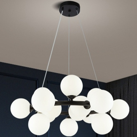 Creative Personalized Glass Globe Magic Bean Restaurant Chandelier