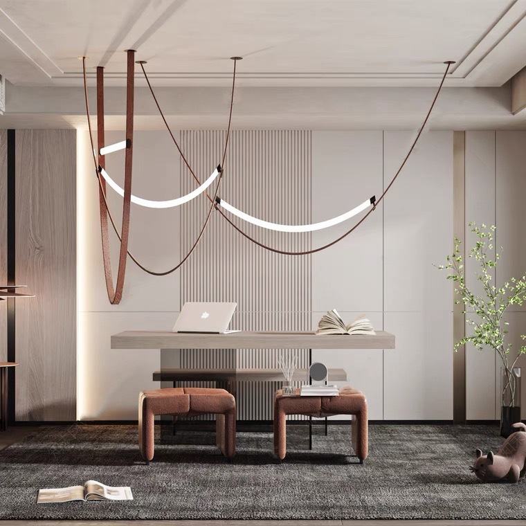 Loft-style Duplex Minimalist Artistic Pendant Light With Distinctive Lines